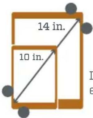 14 in. 10 in. I e