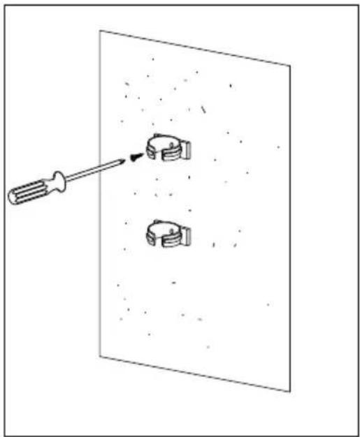 LEISURE PAS241MB - Mounting the external filter onto the wall - 1