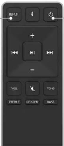 INPUT + - TVOL TSHD TREBLE CENTER BASS