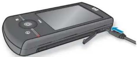Illustration of a black handheld electronic device with a screen and cable, no visible text or symbols