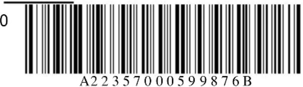 0 A2 2 3 5 7 0 0 0 5 9 9 8 7 6 B