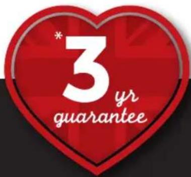 * 3 yr guarantee