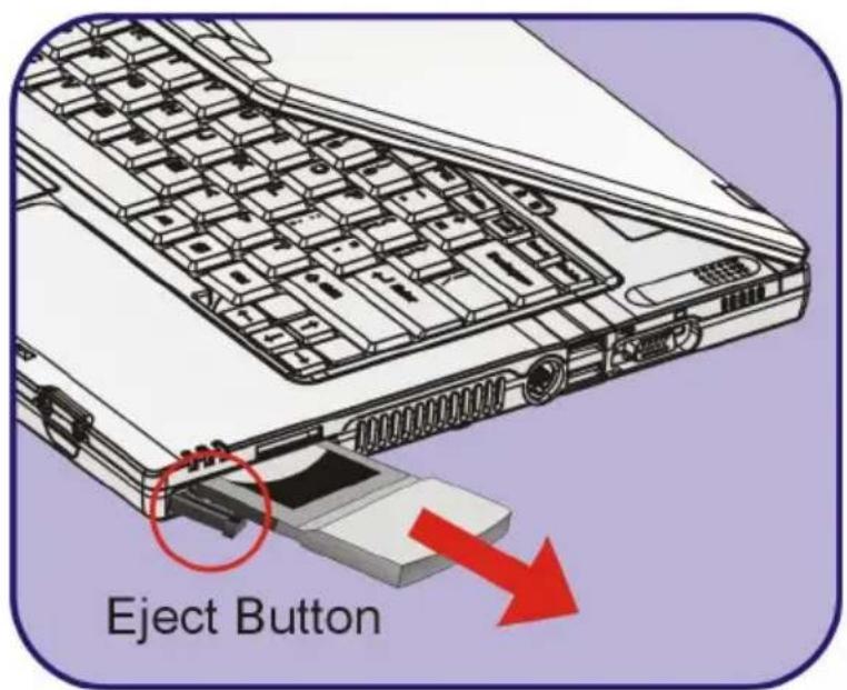 MSI M635 - Removing the PC card - 1