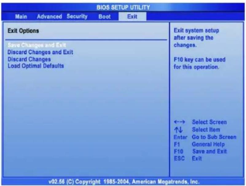 MSI M635 - Exit menu - 1