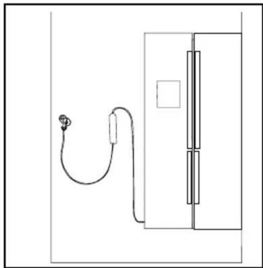 Simple line drawing of a medical device with a stethoscope and adjacent door (no text or symbols).