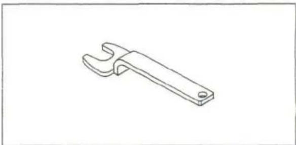 Line drawing of a mechanical wrench (no text or symbols)