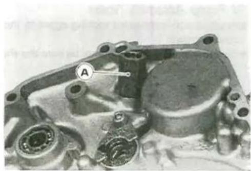 Mechanical component with labeled parts (A), no visible text or symbols beyond label