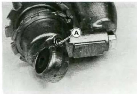 Close-up of a mechanical component with a labeled section 'A' (no readable text or symbols beyond the label)