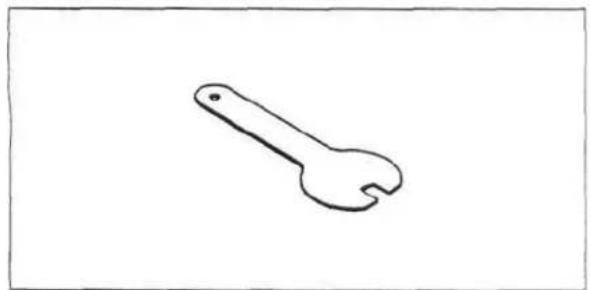 Simple line drawing of a wrench (no text or symbols)