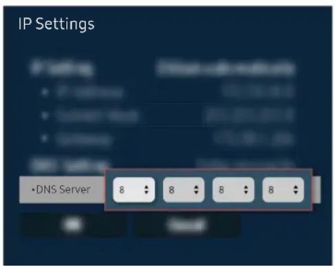 IP Settings • DNS Server 8 8 8 8