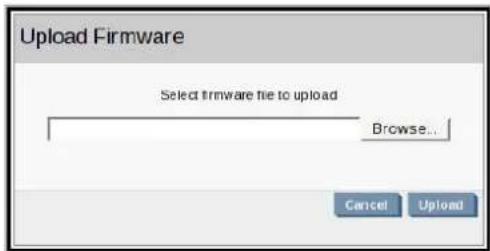 Upload Firmware Select firmware file to upload Browse... Cancel Upload