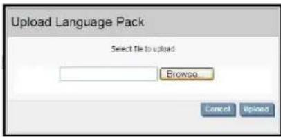Upload Language Pack Select file to upload Browse... Cancel Uploads
