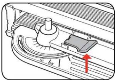 Technical diagram showing mechanical assembly with labeled dimensions and an upward arrow indicating motion or force