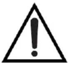 Warning symbol image with exclamation mark inside triangle