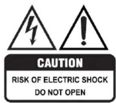 CAUTION RISK OF ELECTRIC SHOCK DO NOT OPEN