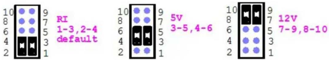10 9 RI 10 9 5V 10 9 12V 8 7 8 7 8 7 7 6 5 6 5 3-5,4-6 5 5 4 3 4 3 3 2 1 default 3-5,4-6 3-9,8-10