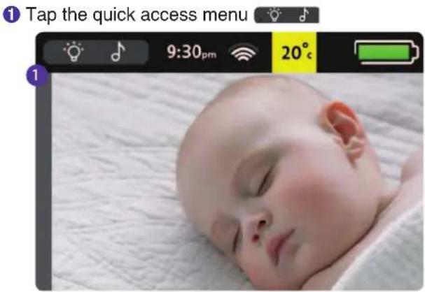 1 Tap the quick access menu 9:30pm 20°