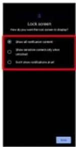 LOCK SCREEN How do you want the last screen to display? ● Show all confirmation content ○ Show sensitive content only when answered ○ Show phone confirmation is set