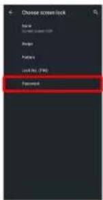 Choose screen lock Name: Forward power: 100 Budget: Patterns Lock No. (FWD) Password