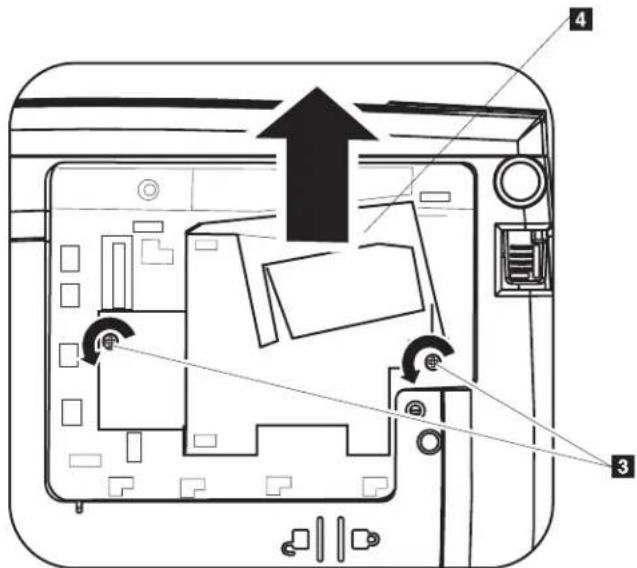 Diagram of a device interior with labeled parts and directional arrows indicating movement or operation