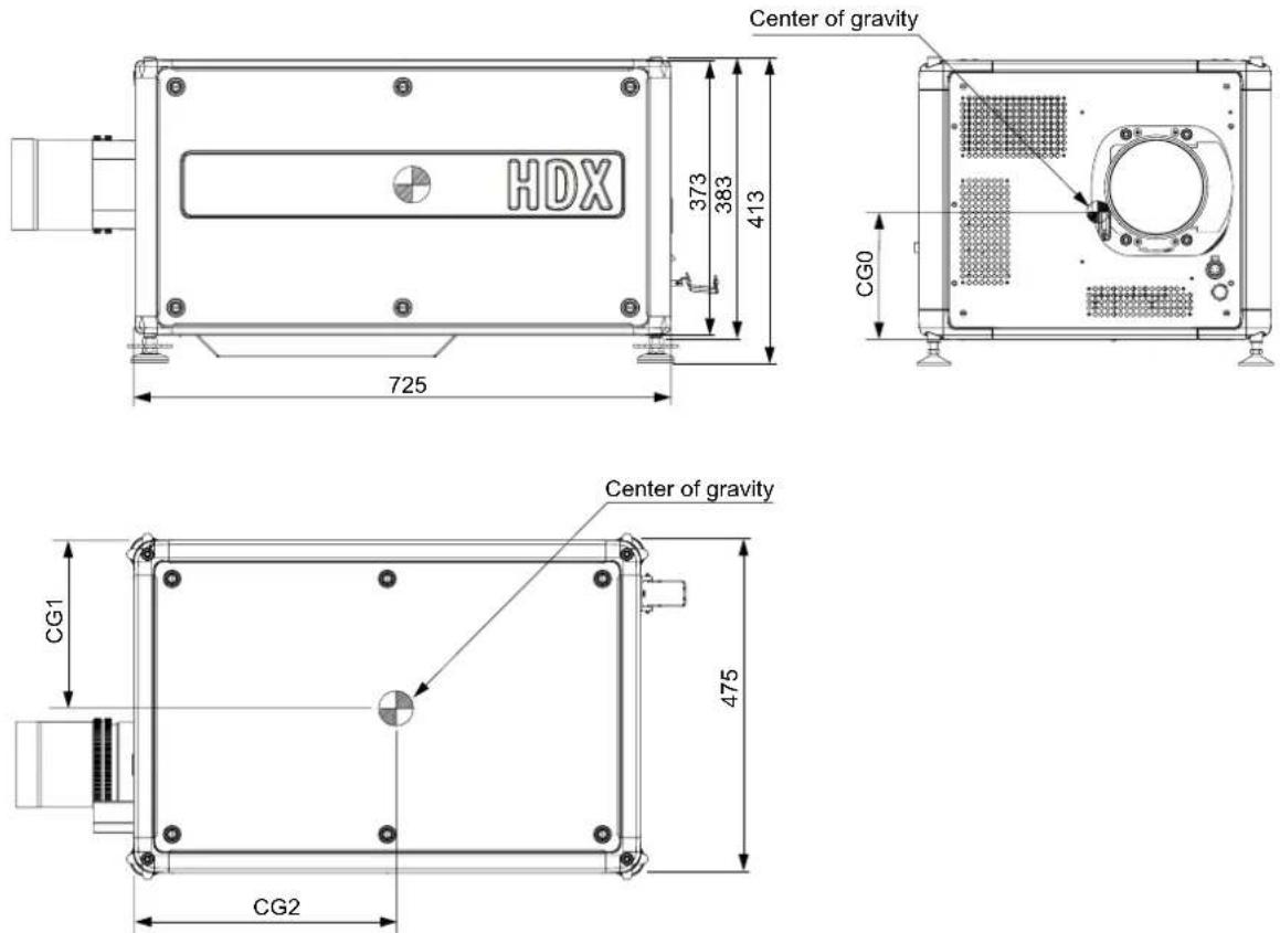 Barco HDX-4K12 - A.2 Dimensionsofa HDX - 1