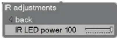 IR adjustments back IR LED power 100