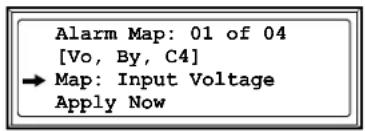 Alarm Map: 01 of 04 [Vo, By, C4] → Map: Input Voltage Apply Now