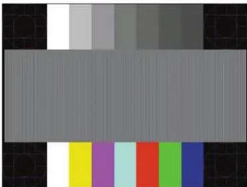 Gray-scale color calibration bar with no text or symbols