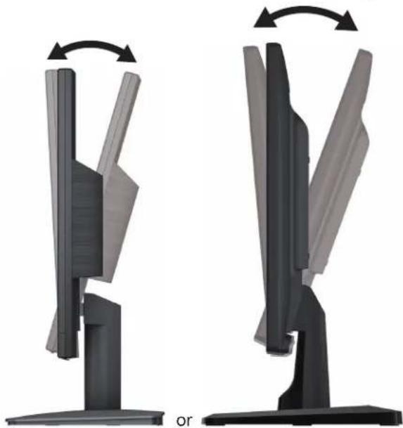 Two views of a computer monitor stand showing blade and frame configurations (no text or symbols)