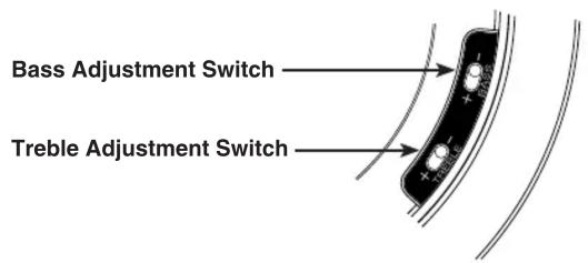 Bass Adjustment Switch Treble Adjustment Switch