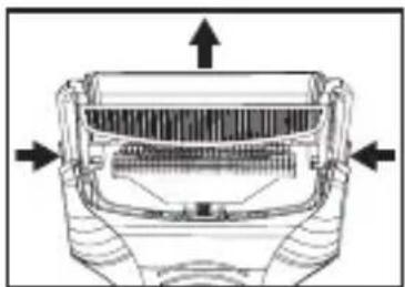 Diagram of a car interior showing airflow direction arrows (no text or labels)
