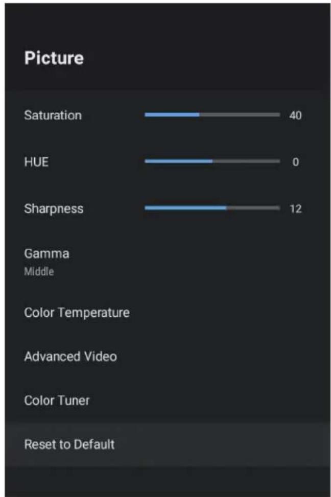 BLAUPUNKT BP420FSG9200 - PICTURE SETTINGS MENU - 2