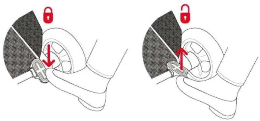 Redsbaby JIVE 3 - Engaging and releasing the brake - 1