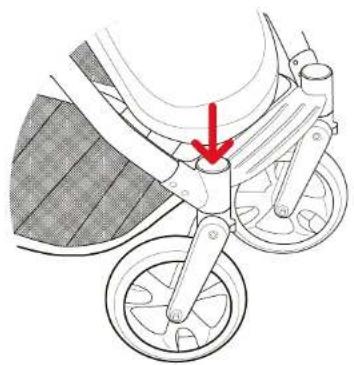 Redsbaby METRO 2 - Locking the front swivel wheels - 1