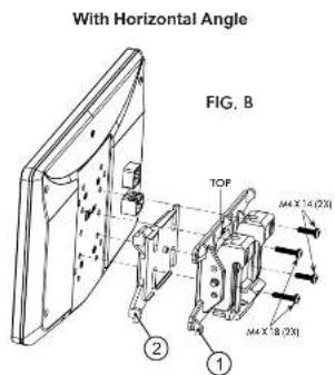 With Horizontal Angle FIG. B TOP M4 x 1.4 (23) M4 x 1.8 (23) ② ①