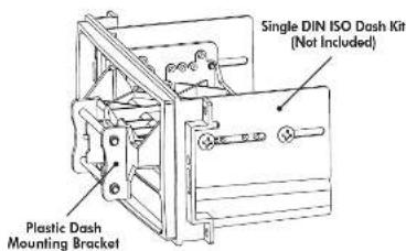 Single DIN ISO Dash Kit (Not Included) Plastic Dash Mounting Bracket