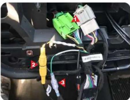 Car wiring diagram showing connector labels and wiring connections for automotive electronics