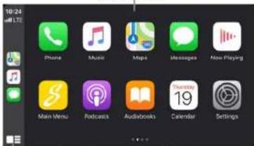 10:24 all LTI Phone Music Maps Messages New-Playing Main Menu Podcasts Audiobooks Calendar Settings