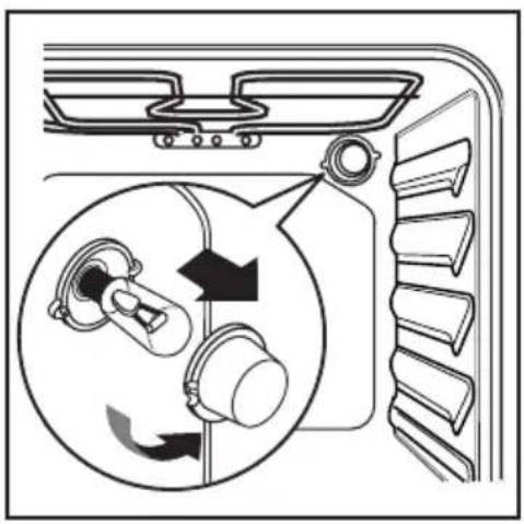 Diagram of a refrigerator interior showing airflow direction and component placement (no text or symbols)