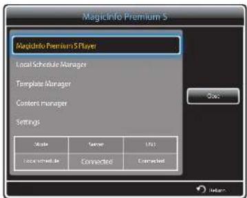 MagicInfo Premium 5 MagicInfo Premium 5 Player Local Schedule Manager Template Manager Content Manager Settings Music Server Map1 Accessphone Connected Connected OK