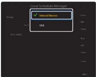 Local Schedule Manager ✓ Internal Memory USB