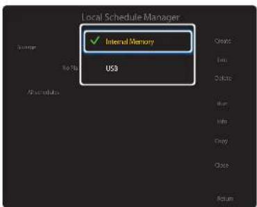 Local Schedule Manager ✓ Internal Memory USD