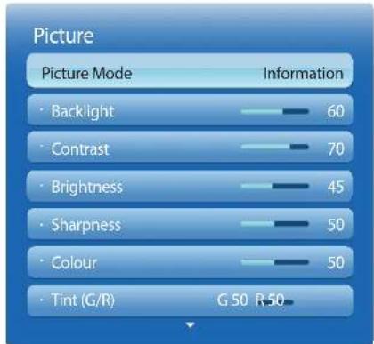 Hanwha SMT-3231 - MENU→Picture→Picture Mode→ENTER - 1