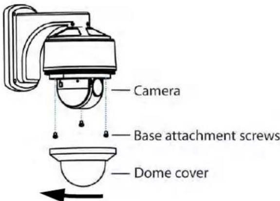 Camera Base attachment screws Dome cover