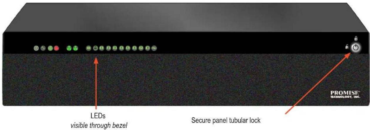 LEDs visible through bezel Secure panel tubular lock PROMISF® TECHNOLOGY, INC.