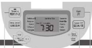 Start 开始 1:2 Begin 34:03 启动选择 7:30 Start 开 Begin OK 取消/关 Start 开 OK Cancel