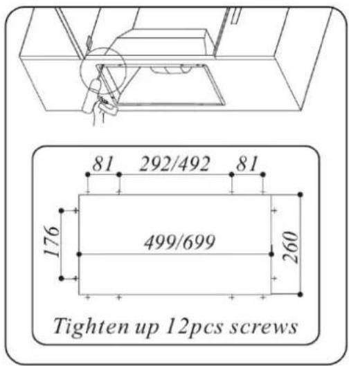 81 292/492 81 176 499/699 260 Tighten up 12pcs screws