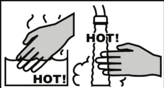 Rinnai Enviroflo Heat Pump - DANGER BEWARE OF SCALDING HAZARDS - 1