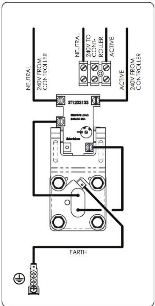 NEUTRAL 240V FROM CONTROLLER NEUTRAL 240V TO CONT- ROLLER ACTIVE 240V FROM CONTROLLER ST1203133 RESPRING LOAD MINIAC SEA Aeroliter EARTH