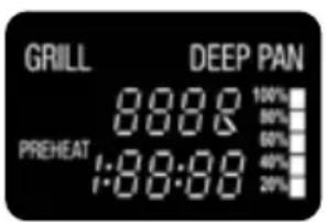 GRILL DEEP PAN 8:00:00 100% PREHEAT 1:00:00 50% 100% 50% 40% 20%
